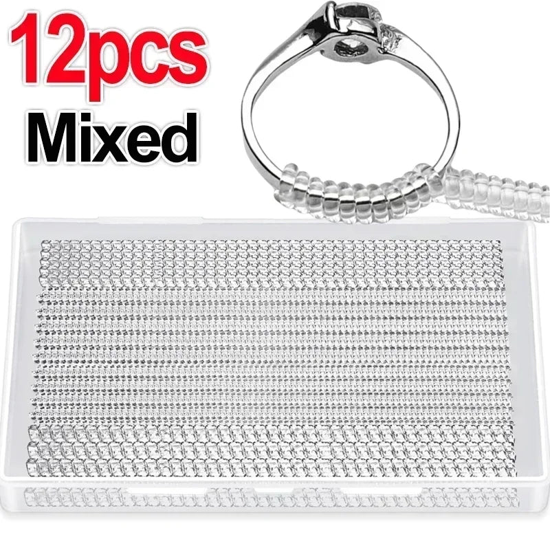 Adjust Invisible Ring Size Reducer Tools Spiral Spring Based Rings Adjust Transparent Tightener Resizing Tools Jewelry Guard