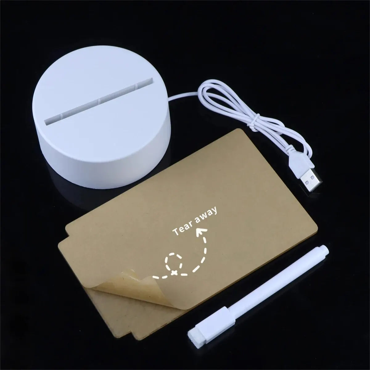 Lampe de Bureau Décorative USB | Tableau de Messages avec Stylo | Veilleuse de Chevet | Décoration Intérieure