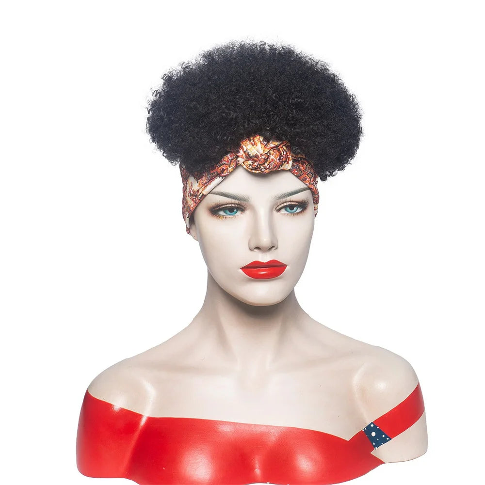 Perruque Headband Tresses Africaines Synthétique | 3 Brins | Queue de Cheval | Couvre-Cheveux | Fibre | Femme