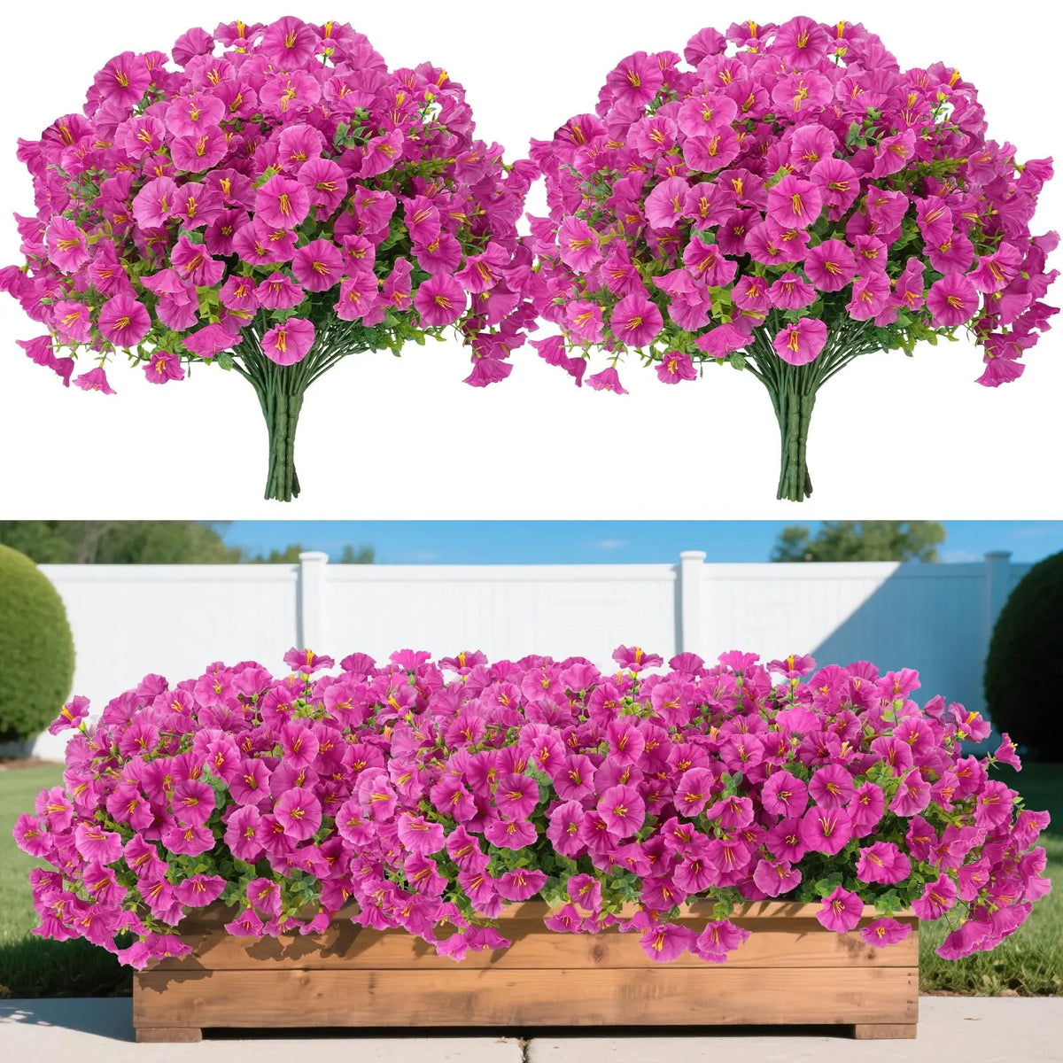 Fleurs Artificielles Soie Extérieur | Résistant UV | Décor Jardin Balcon Terrasse & Maison