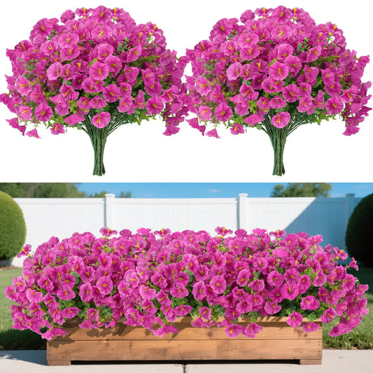 Artificial Flowers for Outdoor Decoration Silk Faux Flowers UV Resistant Fake Plants for Garden Balcony Yard Porch Home Decor