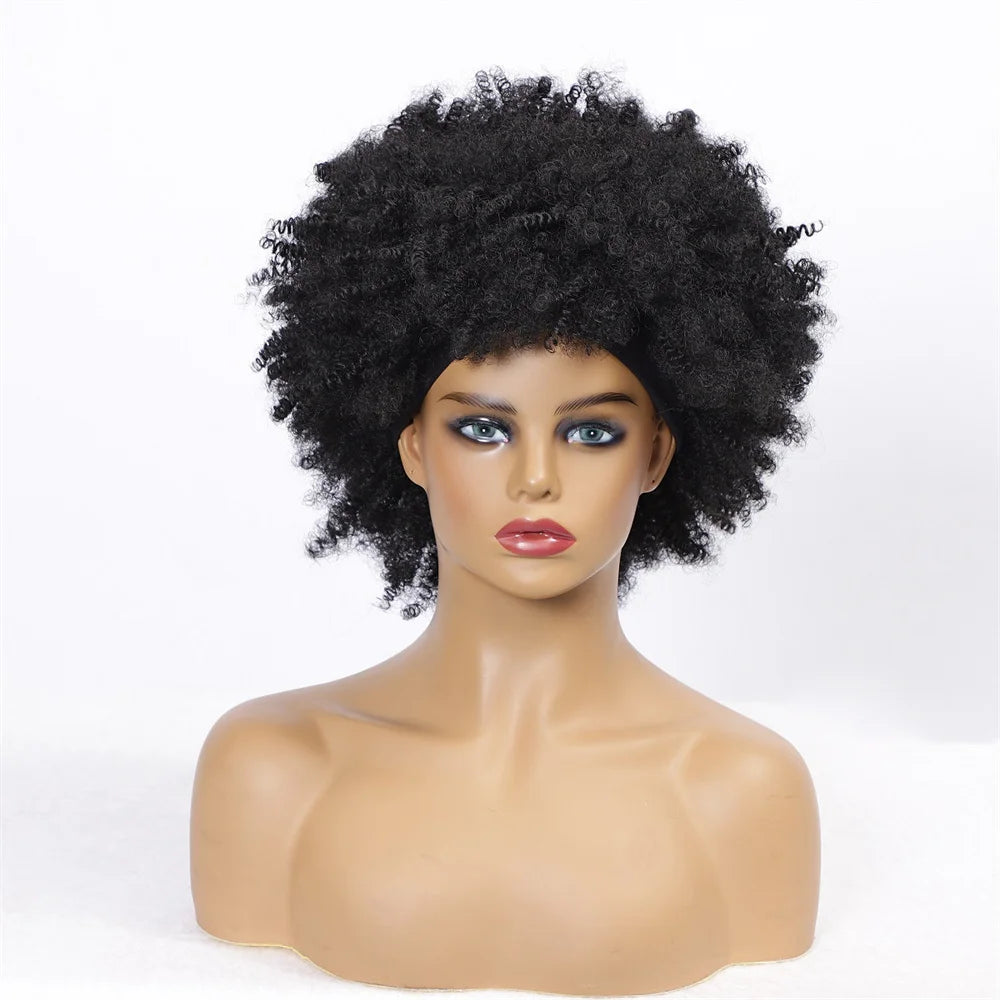 Perruque Headband Tresses Africaines Synthétique | 3 Brins | Queue de Cheval | Couvre-Cheveux | Fibre | Femme