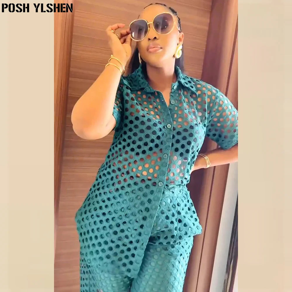 Ensemble 2 Pièces Pantalon Femme Été | Mode Africaine 2025 | Sexy Coordonné | Dames Afrique