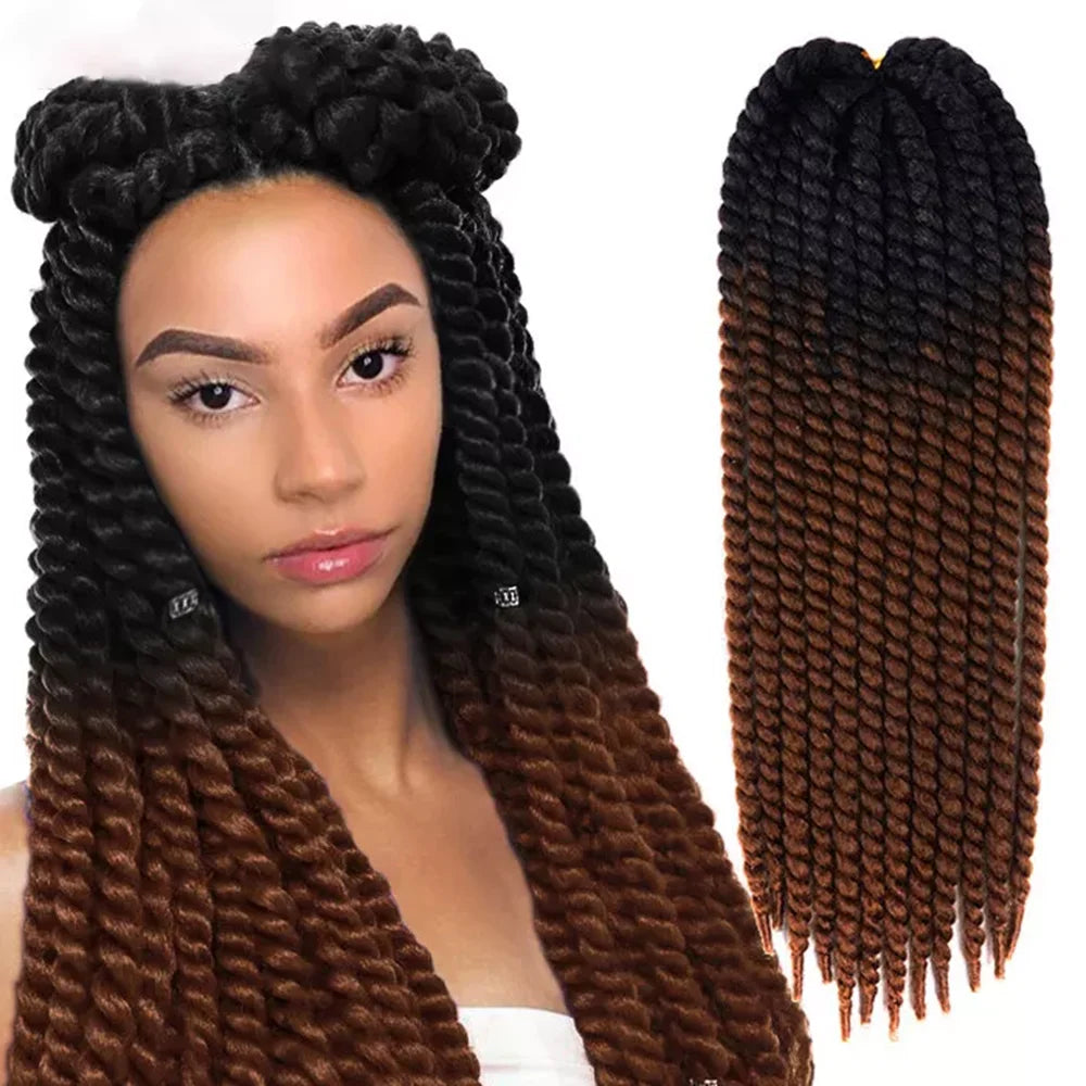 Senegalese Twist Hair Jumbo Twist Braids Crochet Braids 22 inch 120g Ombre Synthetic Crochet Hair Braiding Hair For Black Women