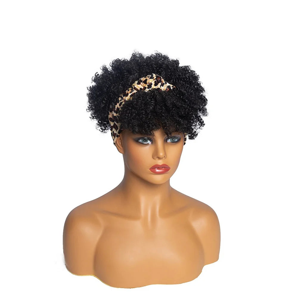 Perruque Headband Tresses Africaines Synthétique | 3 Brins | Queue de Cheval | Couvre-Cheveux | Fibre | Femme