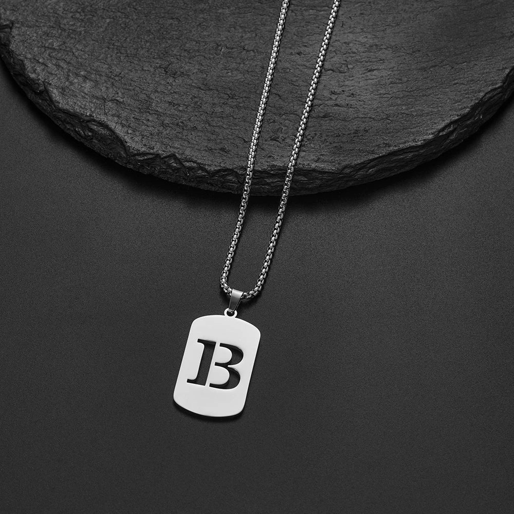 Collier Pendentif Initiale A-Z Délicat | Acier Inoxydable | Bijou Homme & Femme 2024 | Cadeau