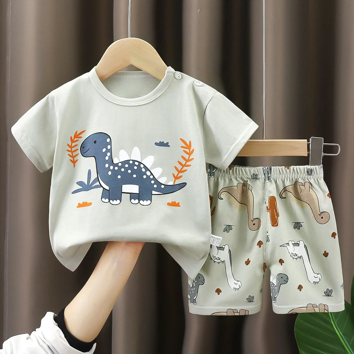 Fashion Kids Clothes Boys Girls Sets Top Shorts 2PCS 100% Cotton Soft Summer Children Baby Cloths T-shirt Shorts Toddler Suit