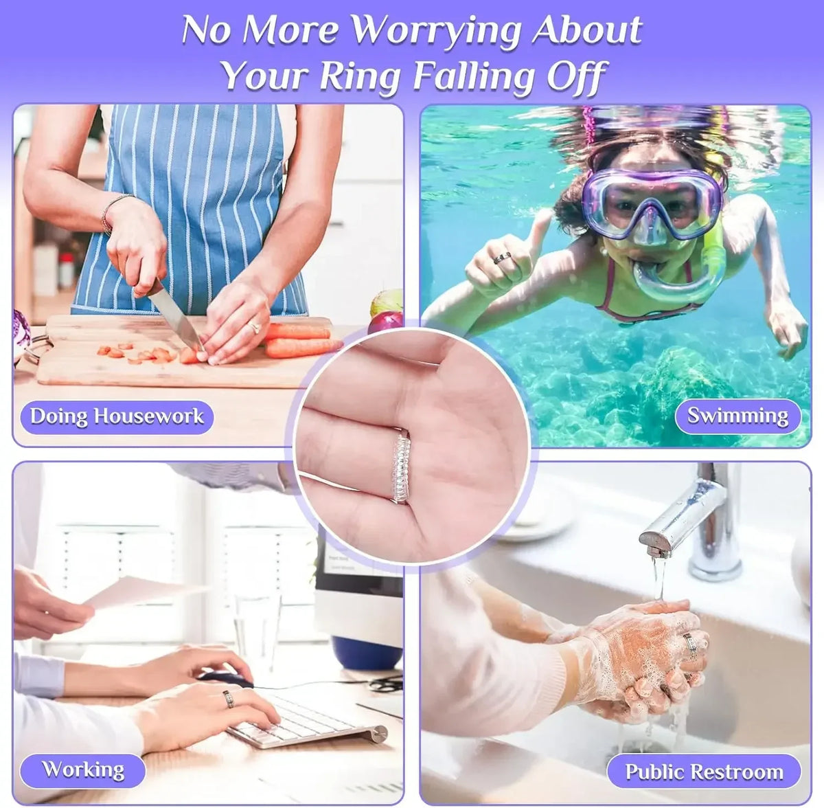 Adjust Invisible Ring Size Reducer Tools Spiral Spring Based Rings Adjust Transparent Tightener Resizing Tools Jewelry Guard