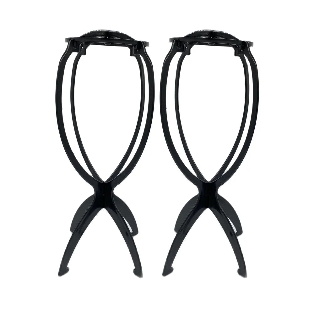 2 pcs 36cm Portable Desktop Wig Stand Wig Stands Portable Wig Hanger Salon Barber Hanging Hats Holder Display Stand