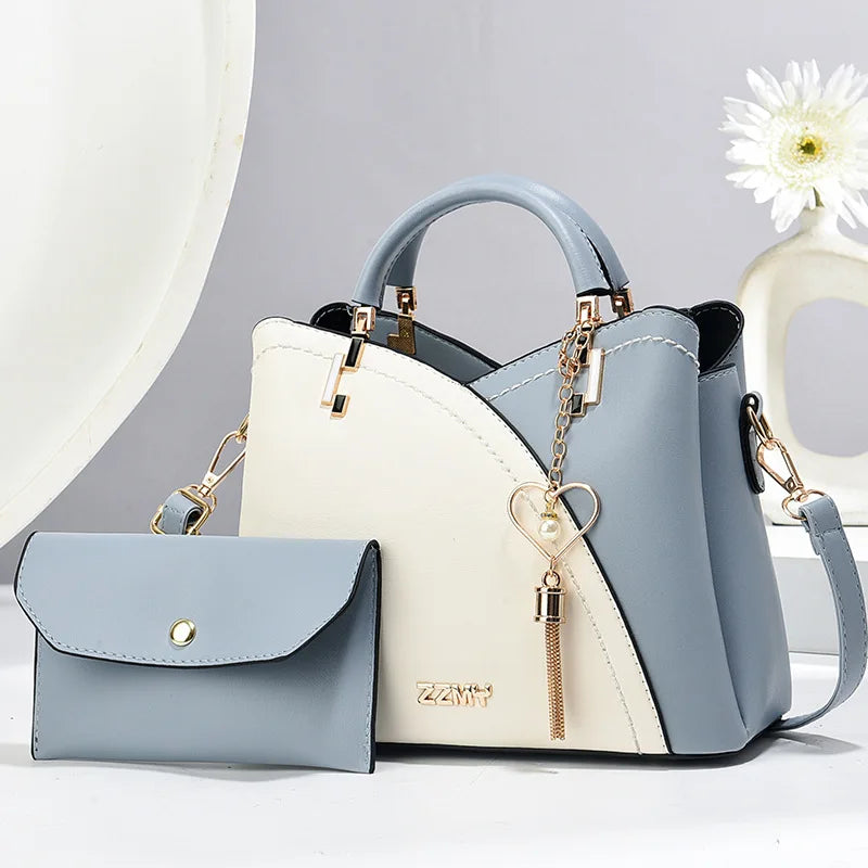 Elegant Handbag for Women Luxury Designer Top-Handle Bags High Quality PU Leather Ladies Shoulder Crossbody Bag Casual Tote Sac