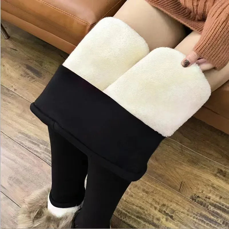 Legging Femme Hiver Épais Chaud | Agneau Cachemire | Taille Haute Polaire | Slim Velours