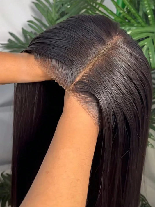 200 Density Bone Straight 5x5 13x6 HD Lace Frontal Wig Glueless Wear and Go 13x4 Brazilian Human Hair Natural Black