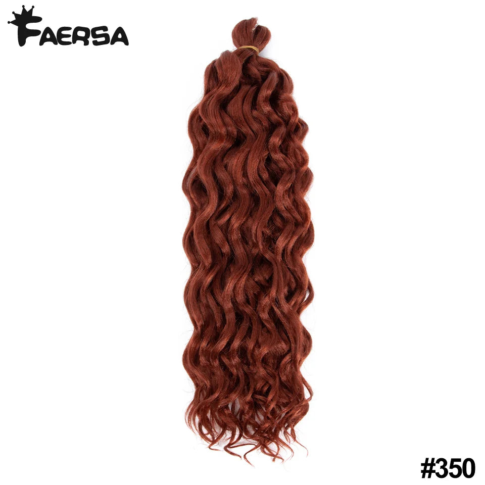 Deep Wavy Twist Crochet Hair Afro Curls Water Wave Crochet Braids Synthetic Curly Braiding Hair Extensions For Women 18 24 Inch