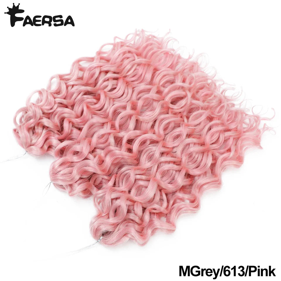Deep Wavy Twist Crochet Hair Afro Curls Water Wave Crochet Braids Synthetic Curly Braiding Hair Extensions For Women 18 24 Inch