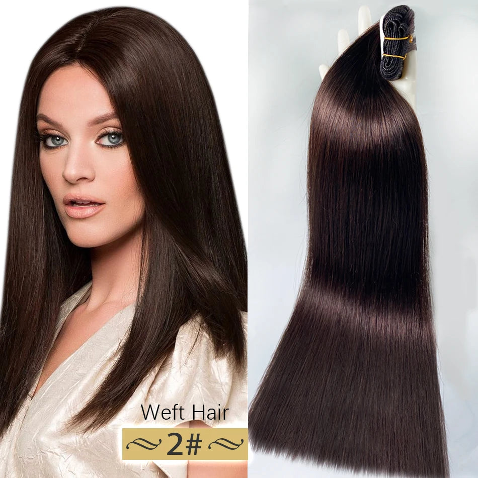 Tissage Weft Remy Européen | Lisse & Bouclable | Blonde Naturelle | 18-30 Pouces | Extensions Salon