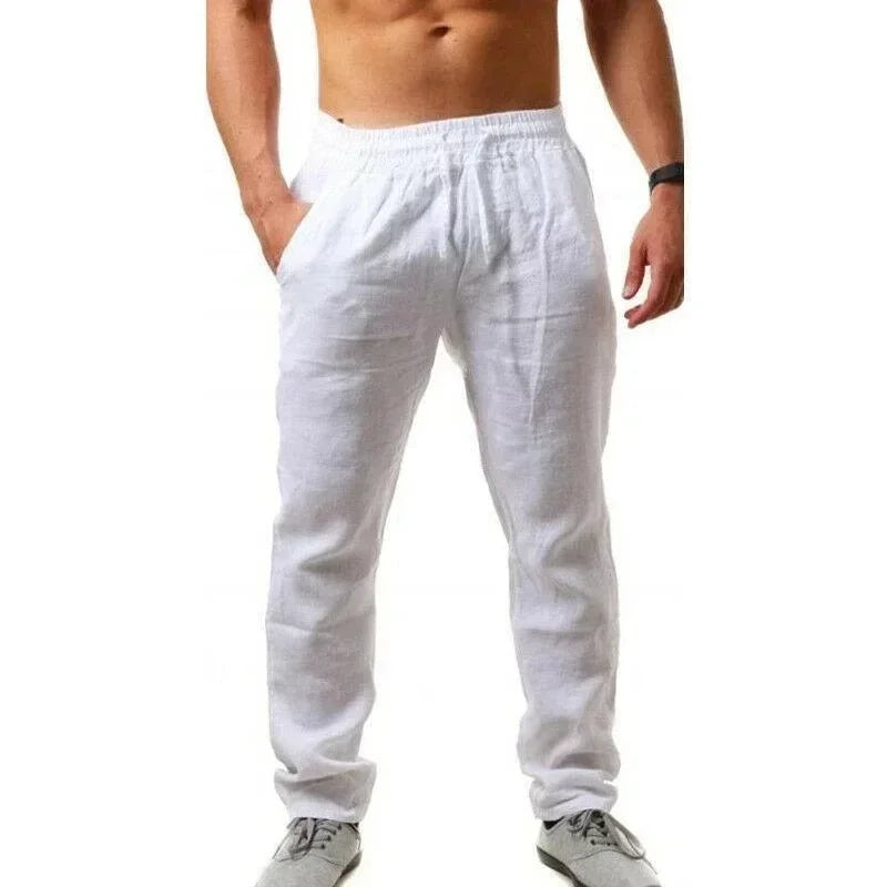 Men's Baggy Pants Men's Cotton Linen Casual Pants Breathable Trousers Fitness Streetwear Clothing Jogging Autumn Summer