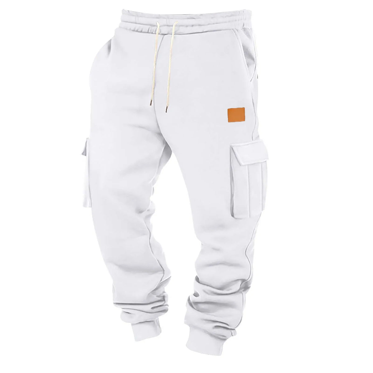 Men's Cargo Pants 2025 New Casual Loose Autumn Winter Straight Baggy Pants Multi-Pockets Solid Color Printing Sweatpants