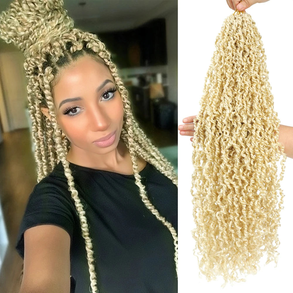 Tresses Crochet Senegalese Twist Bouclées Longues | Ombre Brun Blonde | Pré-Loop | Passion Twist | Synthétique