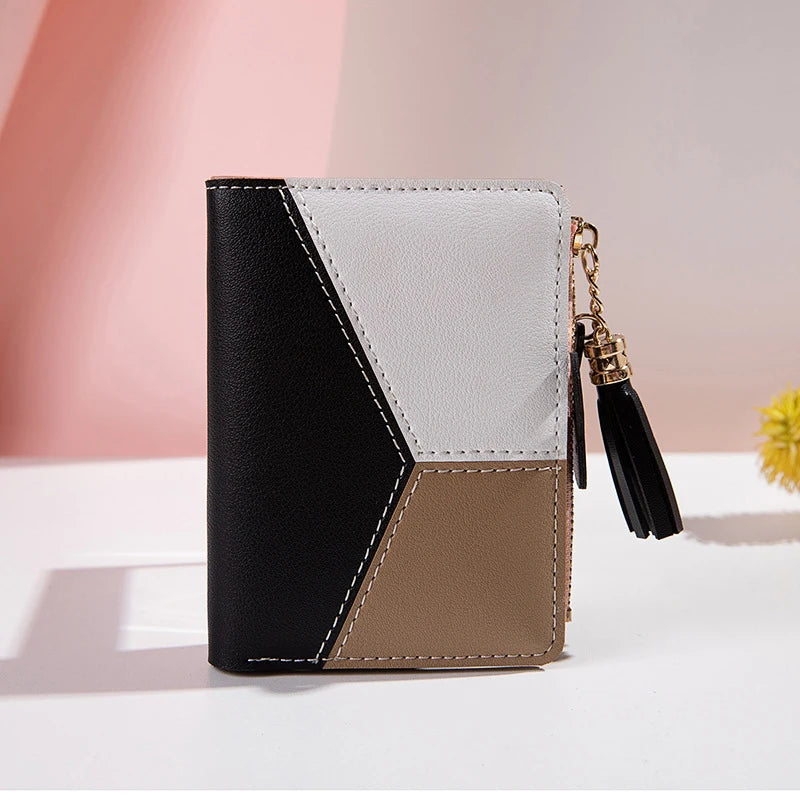 Women's PU Leather Wallet Women's Leather Wallet Women's Purses Card Holder Foldable Portable Lady Coin Purses