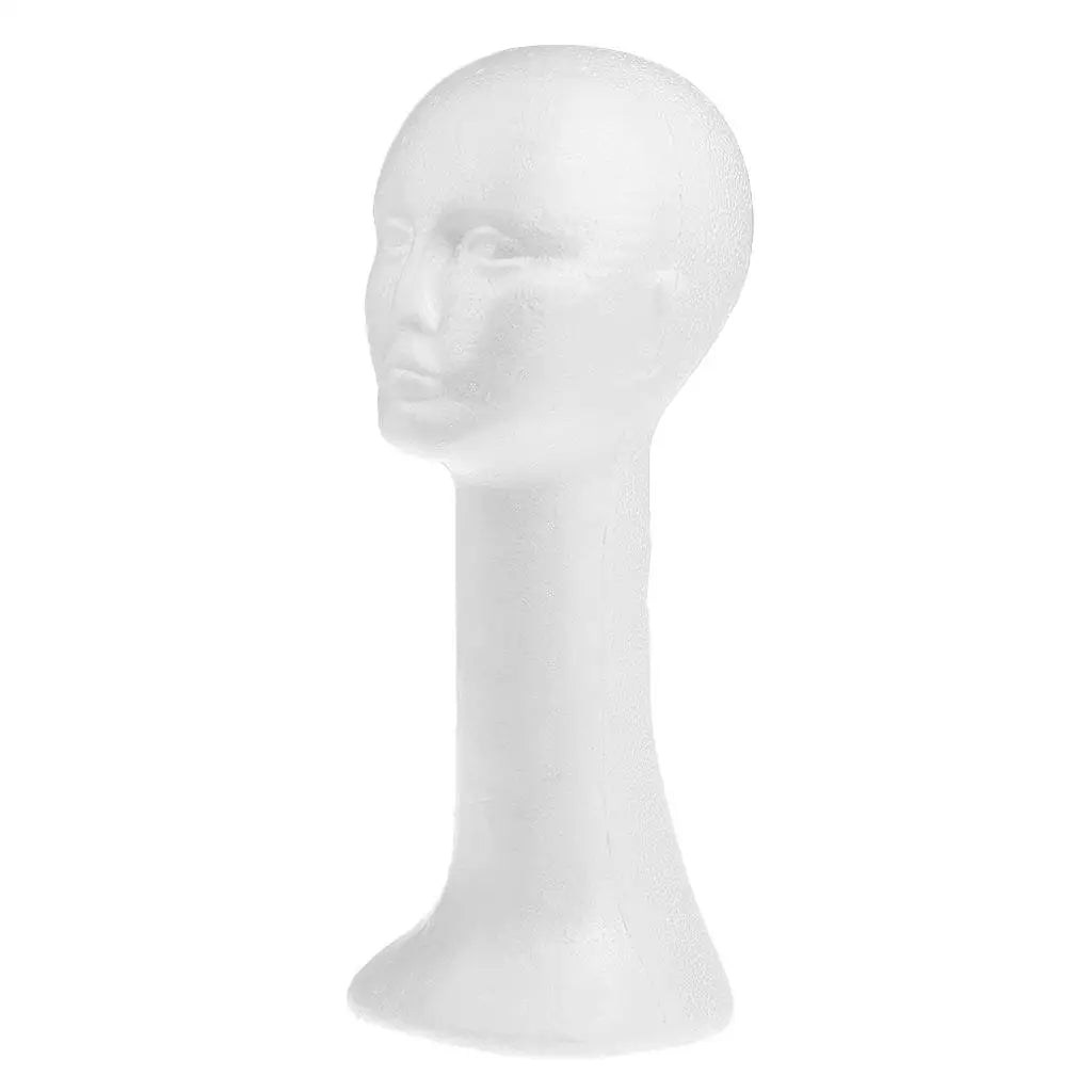 Wig Display Head Styrofoam Mannequin Model Foam Head Stand for Tailor Hairdresser Hat Boutique
