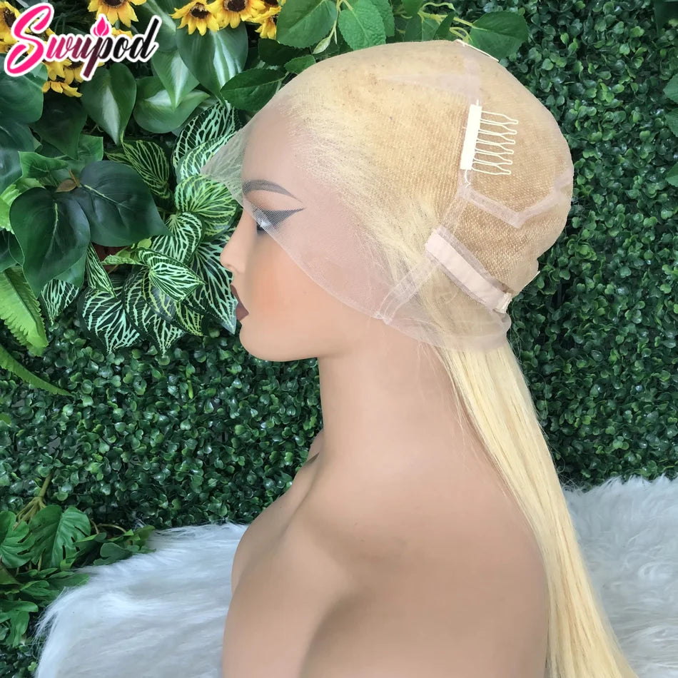 Perruque Full Lisse 613 Blonde | 250% Densité | HD Lace Front | Glueless | Pré-Pluçuée | Cheveux Humains