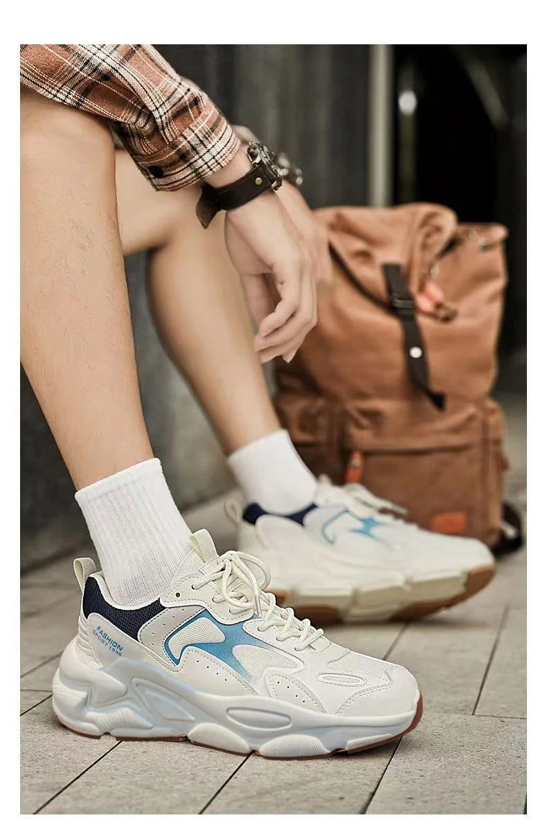 Baskets Dad Homme Été 2026 | Mesh Respirant Casual | Semelle Épaisse Streetwear