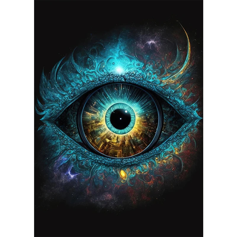 Classic Abstract Wall Art, Eye Features Mural, HD Canvas Print Poster for Home Living Room Bedroom Office Decoration Cuadros