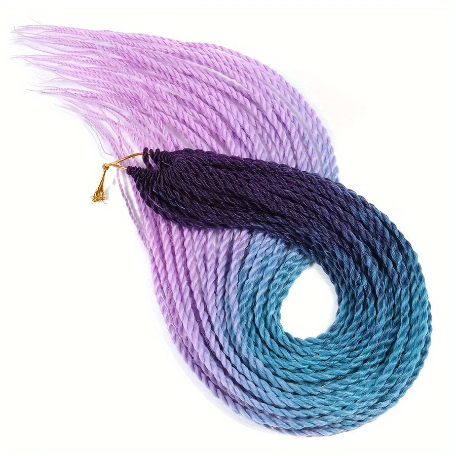 Tresses Senegalese Twist Crochet 24 Pouces | Dreadlocks Synthétiques | 30 Racines | Extensions Femme