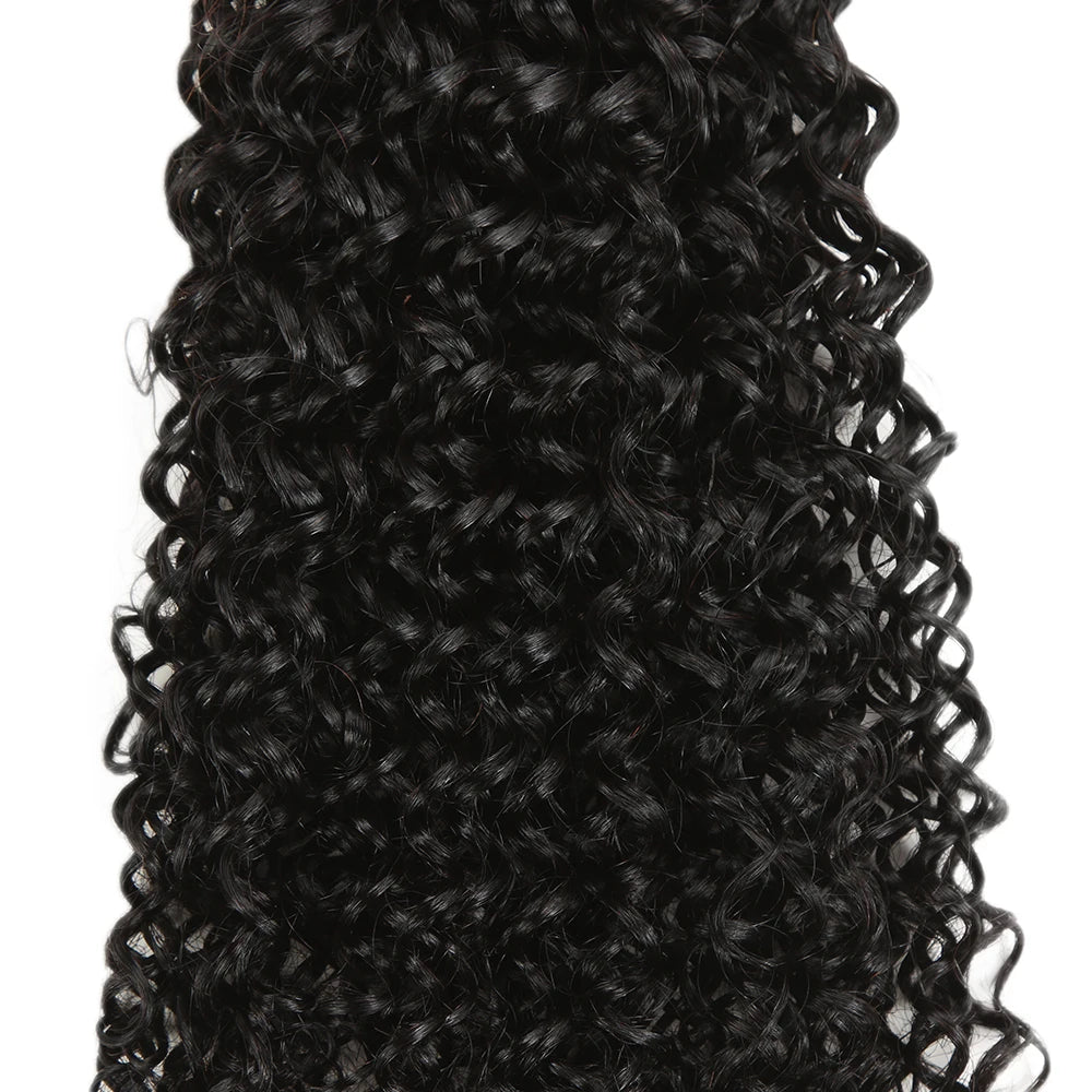 Tissage Kinky Curly Lisse Remy Brésilien | Lot Simple | Extensions Cheveux Humains Naturels