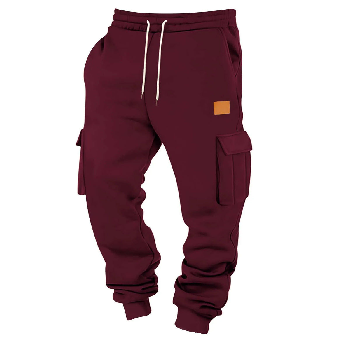 Men's Cargo Pants 2025 New Casual Loose Autumn Winter Straight Baggy Pants Multi-Pockets Solid Color Printing Sweatpants