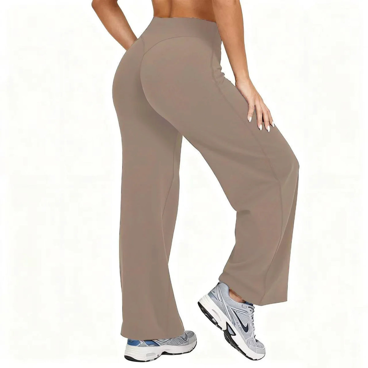 Pantalon Yoga Jambe Large Grande Taille Femme | Taille Haute Extensible | Running Pilates Sport
