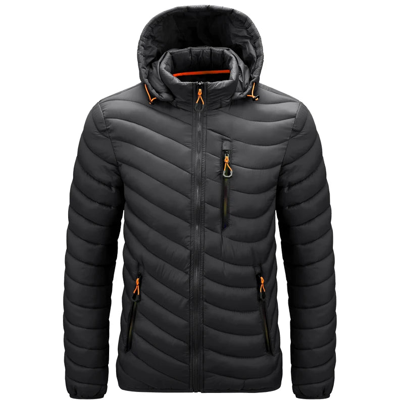 Doudoune épaisse à capuche pour homme | Automne et hiver
