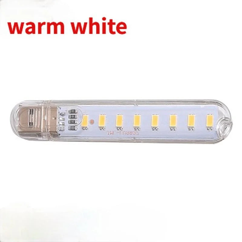 1 Pcs 8 LED Mini Portable USB Lamp DC 5V Camping USB Lighting for PC Laptop Mobile Power Bank Gadget