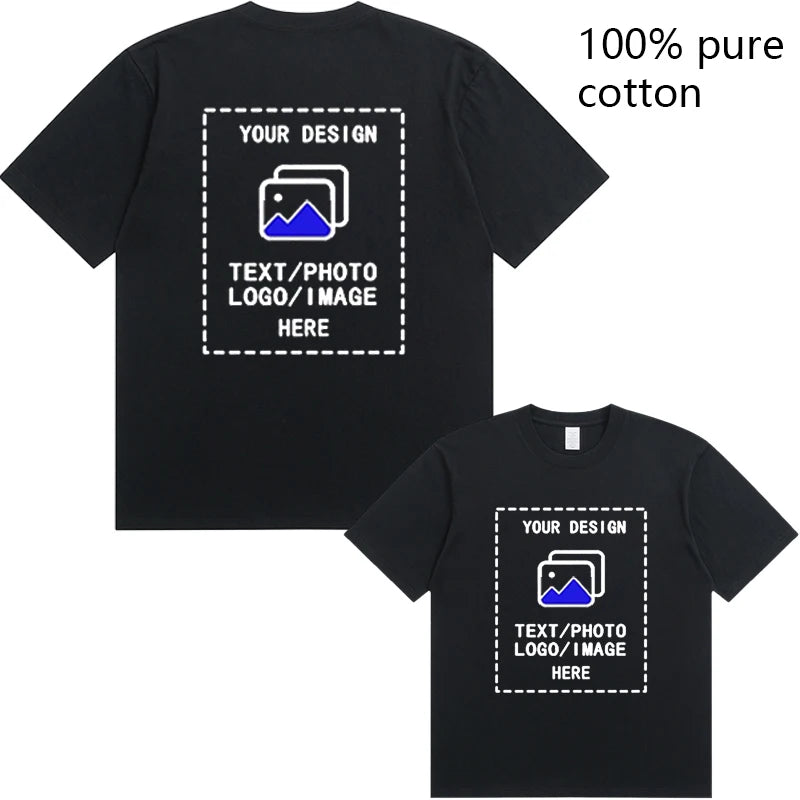 Custom-Made Men's T-Shirts Are Suitable for Team Gatherings, Gyms, and Sports Cotton Round-Neck Short-Sleeved Shirts