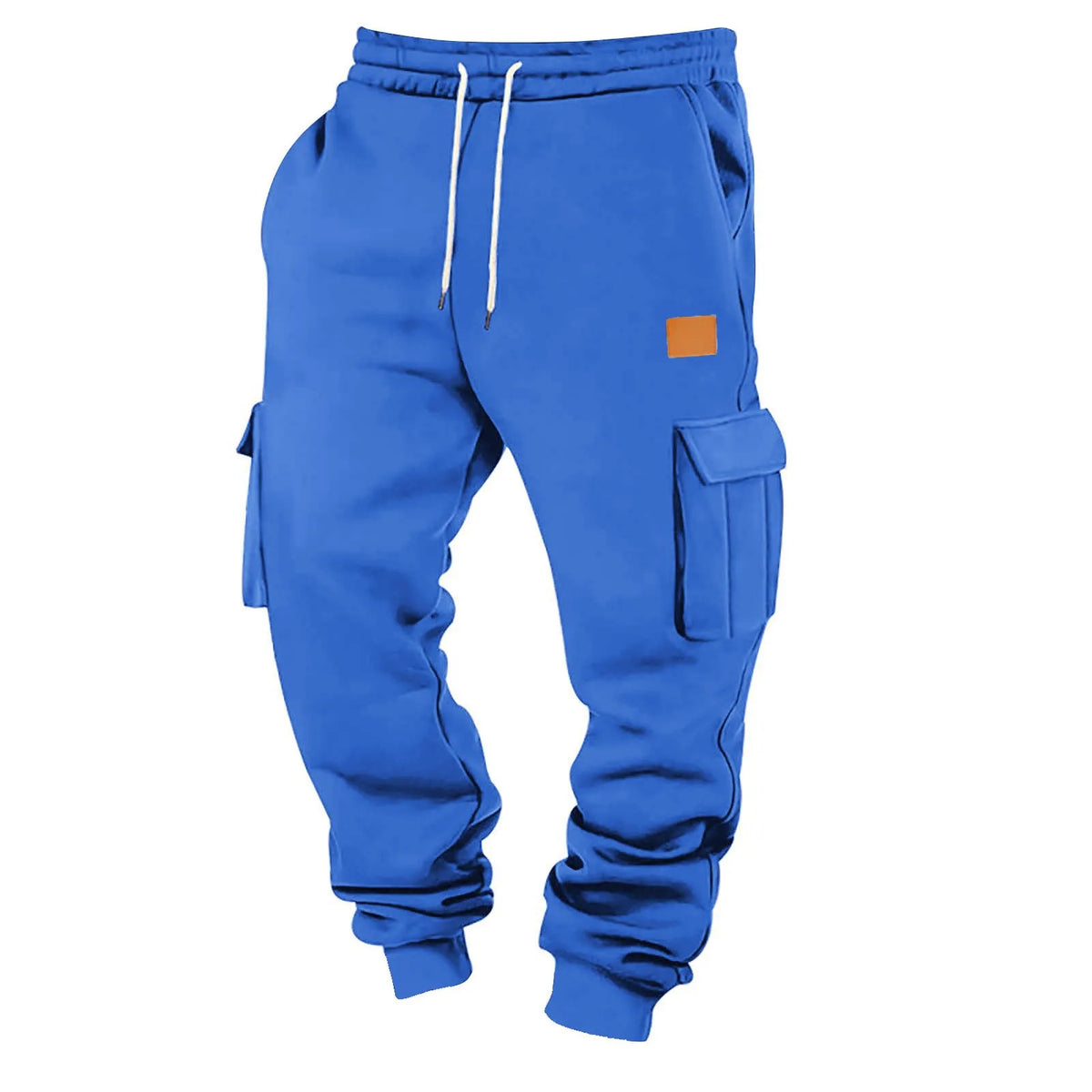 Men's Cargo Pants 2025 New Casual Loose Autumn Winter Straight Baggy Pants Multi-Pockets Solid Color Printing Sweatpants