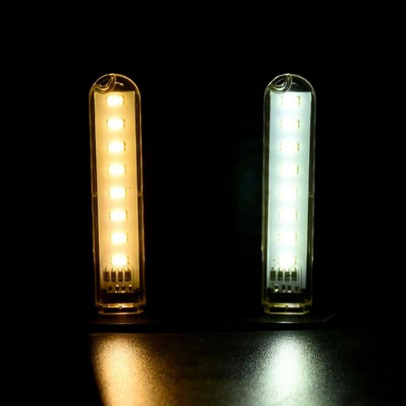 1 Pcs 8 LED Mini Portable USB Lamp DC 5V Camping USB Lighting for PC Laptop Mobile Power Bank Gadget