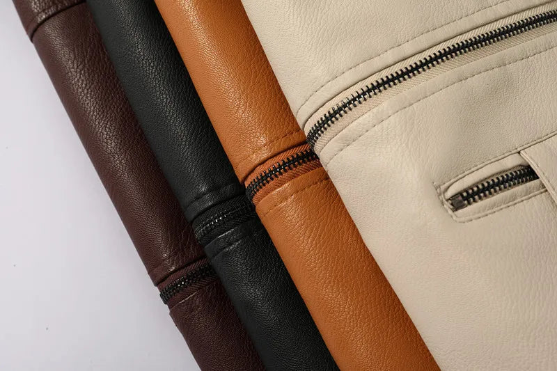 Men Hooded Leather Jackets Slim Fit Motorcycle PU Leather Coats High Quality Men Fleece Warm Leather CoatsSize 5XL