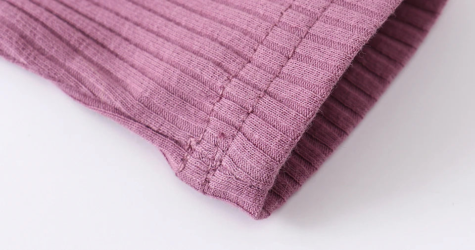 Newborn Baby Girl Clothes Set Solid Knitting Long Sleeve Tops Floral Print Pants Headband 3Pcs Outfits Casual Infant Clothing
