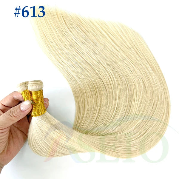 Tissage Weft Cheveux Humains Remy Naturel | 14-26 Pouces | Bouclable | Blonde & Lisse | Salon