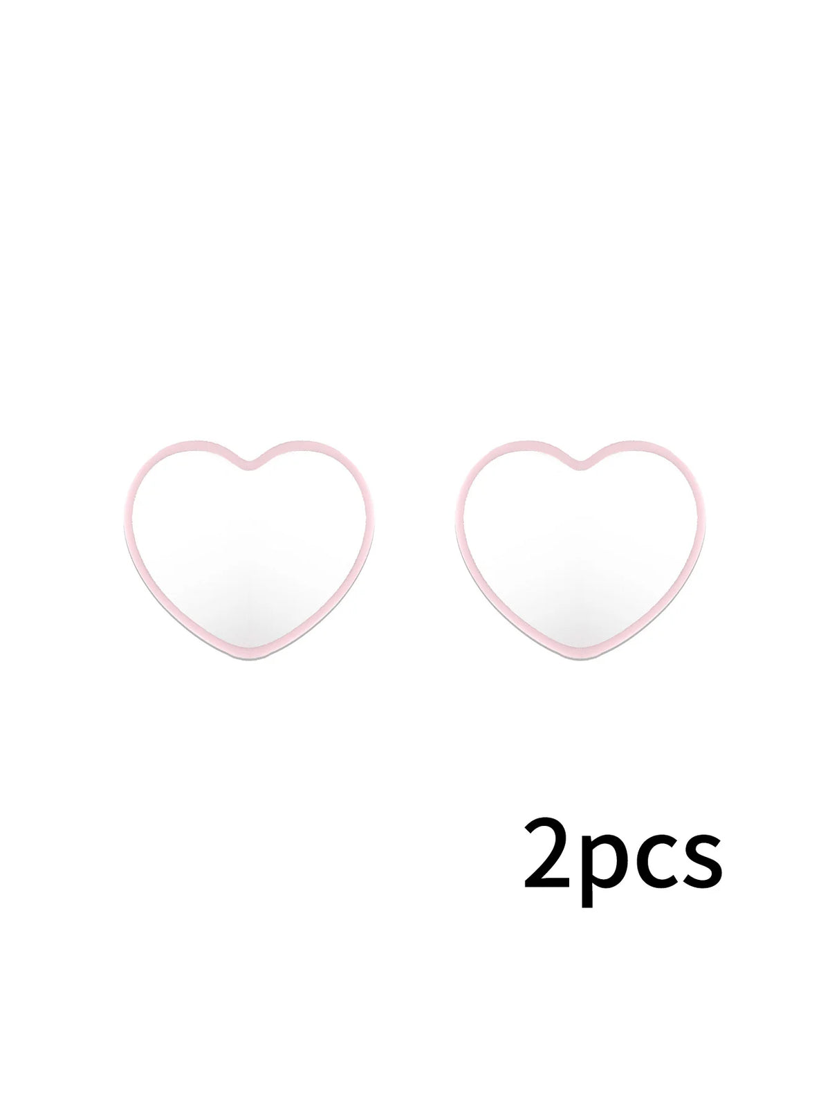 12 Heart-Shaped Mini Mirrors, Polished Surface, Plastic Frame, Tabletop Display, Unscented, Floral Theme, Portable, No Electricity Required, Stylish Tabletop Mirror | Durable Mirrors, Cute Compact Mirrors, Perfect for Birth