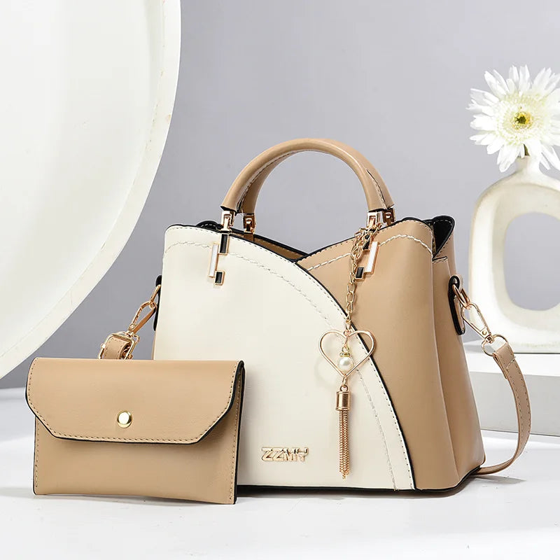 Elegant Handbag for Women Luxury Designer Top-Handle Bags High Quality PU Leather Ladies Shoulder Crossbody Bag Casual Tote Sac