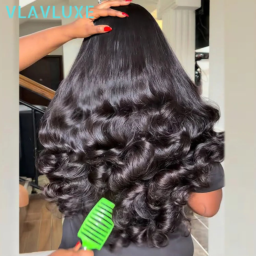 100% Human Hair 350/450 Density 30 32 Inch Bouncy Curly 13x6 HD Lace Front Glueless Wig Brazilian Hair Wear And Go Wig For Women