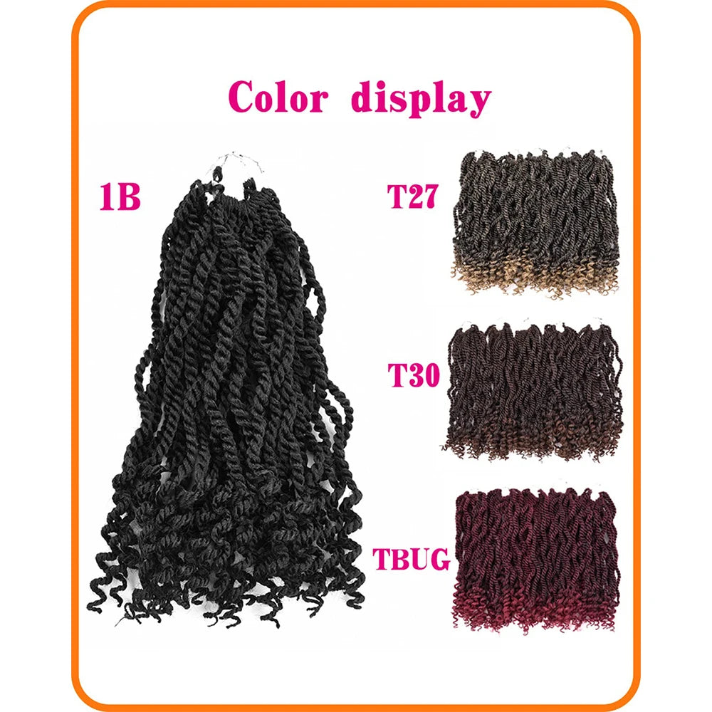 Tresses Crochet Senegalese Twist Ondulées | 12 Pouces | Synthétique | Extensions Femme