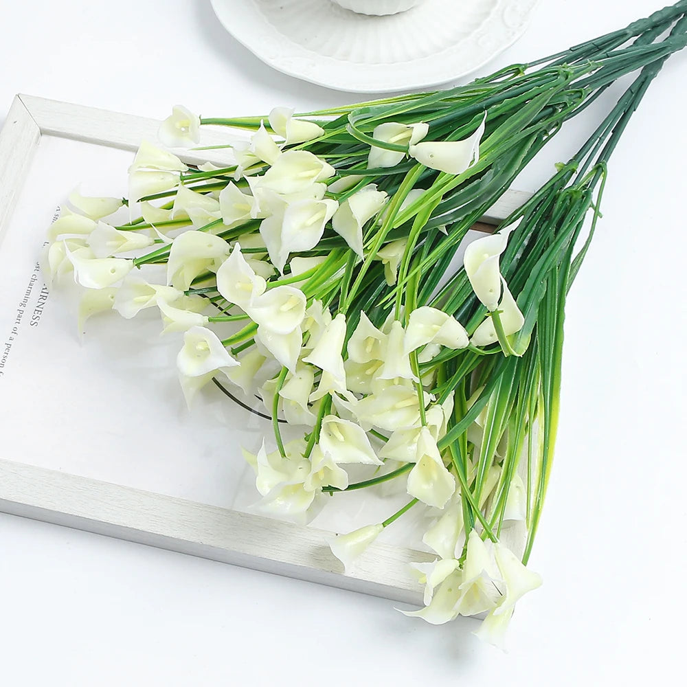 Fleurs Artificielles Bouquet 33cm | Décoration Maison, Jardin & Mariage | Arrangement Vase Extérieur