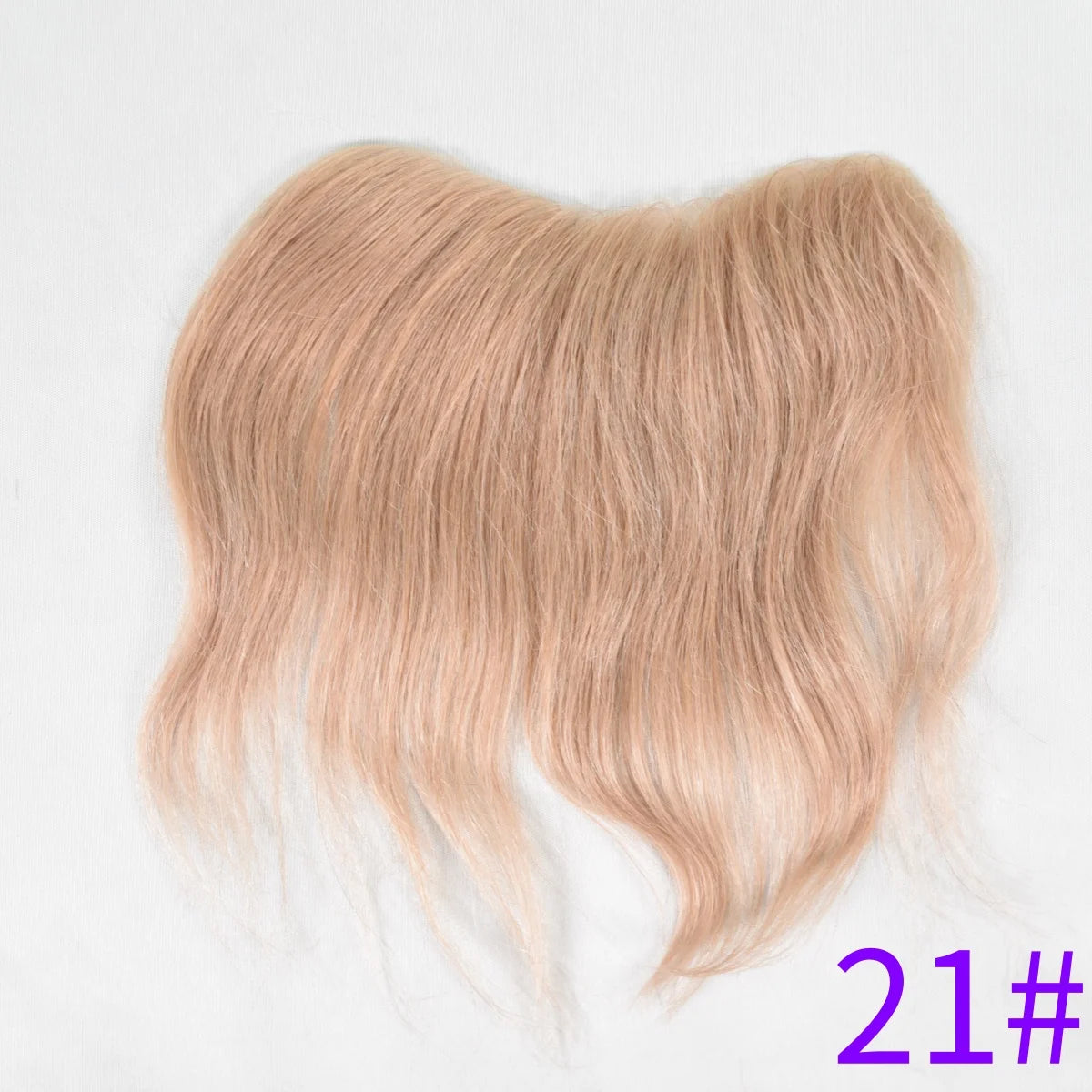 Hotsale 100% Human Hair Piece Men Topper  V Loop Super Thin Skin PU Front Line Forehead System Toupee Patch Wig for Men