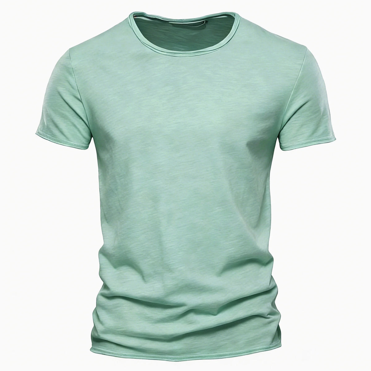 T-Shirt Homme 100% Coton | Col Rond | Manches Courtes | Uni Casual | Doux & Confortable | Été