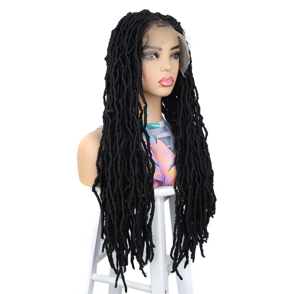 Dreadlocks Braided Wigs Synthetic Locs Full Lace Wig Female Braids Full Lace Wigs Women African Box Braids Hair Wigs For Woman