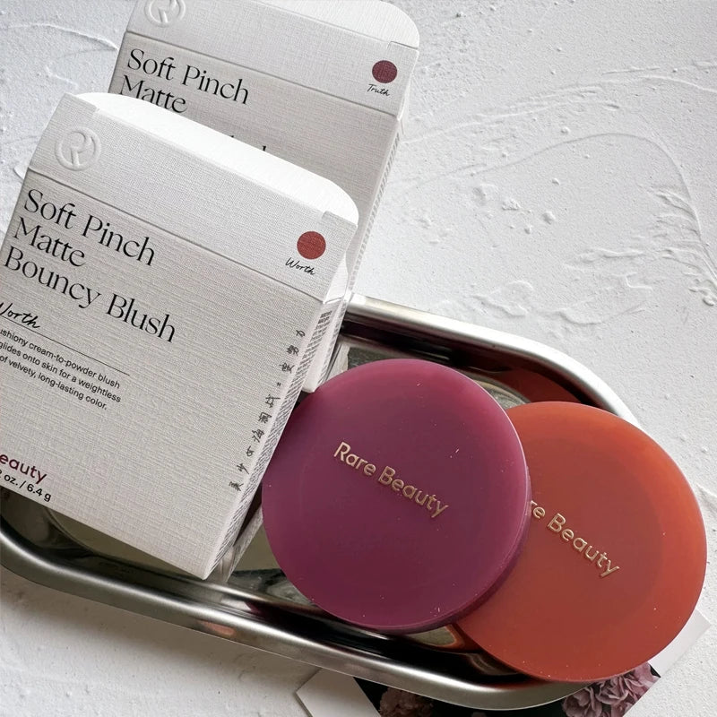 Rare Beauty Soft Pinch Matte Bouncy Blush Cream Lasting Mashed Potato Texture Natural Non Sticky Lightweight Face Beauty Makeup