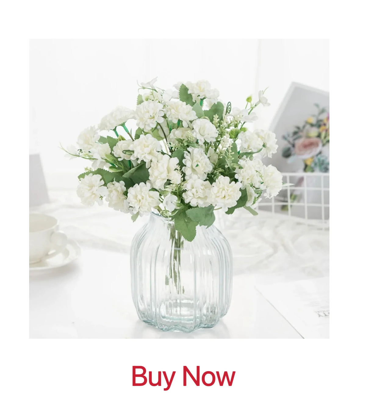 Vase Plastique Imitation Céramique Blanc | Style Nordique | Mariage & Décor Chambre & Bureau