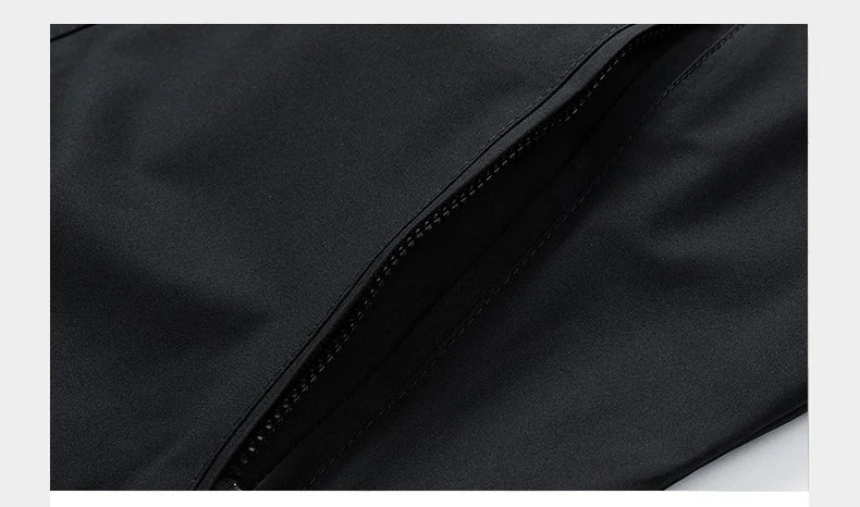 Coupe-vent homme Veste à capuche Manteau zippé Cargo Imperméable Blouson bomber noir Camping Veste de randonnée à capuche Softshell fine et ample